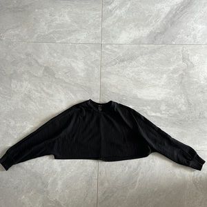 Cropped black sweater